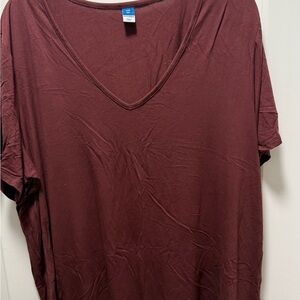 Old Navy Luxe Maroon Tee